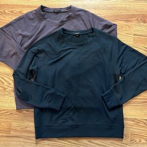 Quince Sweatshirts Crewneck Pullover Black Brown Size Medium
